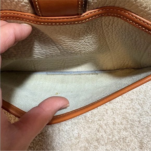 Dooney & Bourke Small Equestrian Crossbody Handbag Cream/Bone & Tan - Picture 11 of 16